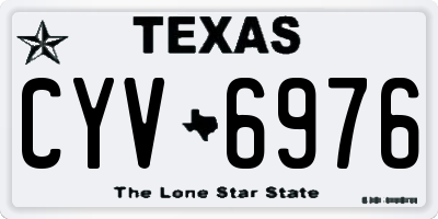 TX license plate CYV6976