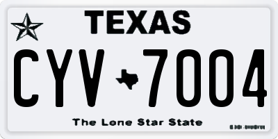 TX license plate CYV7004