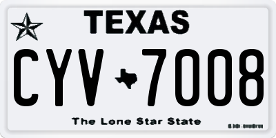 TX license plate CYV7008