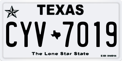 TX license plate CYV7019