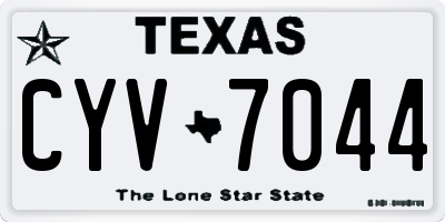 TX license plate CYV7044