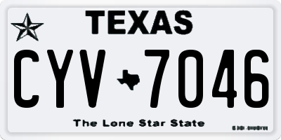TX license plate CYV7046
