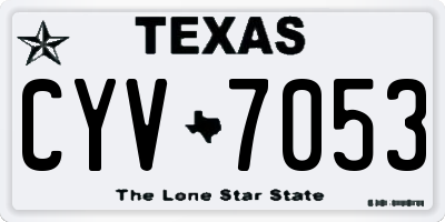 TX license plate CYV7053