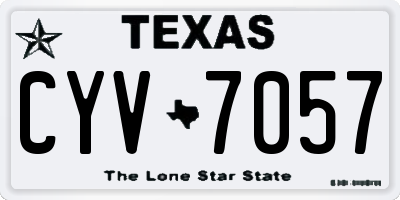 TX license plate CYV7057