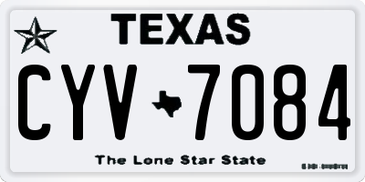 TX license plate CYV7084