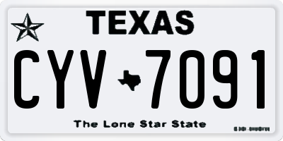 TX license plate CYV7091