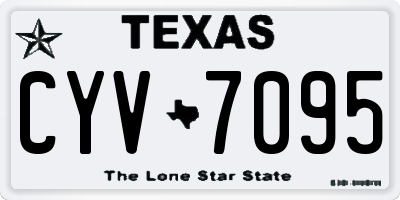TX license plate CYV7095