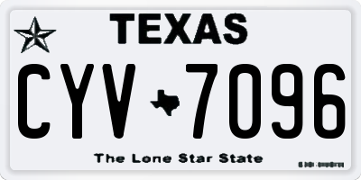 TX license plate CYV7096