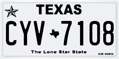 TX license plate CYV7108