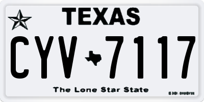 TX license plate CYV7117