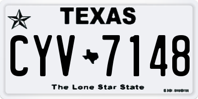 TX license plate CYV7148