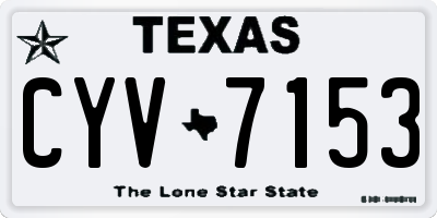 TX license plate CYV7153