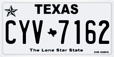 TX license plate CYV7162