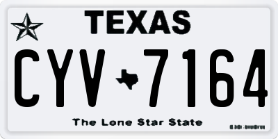 TX license plate CYV7164
