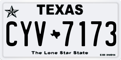 TX license plate CYV7173