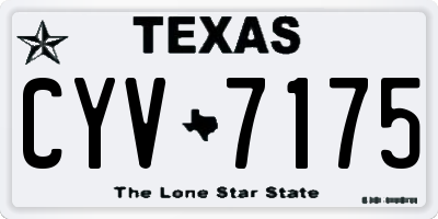 TX license plate CYV7175