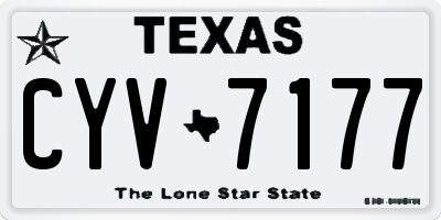 TX license plate CYV7177