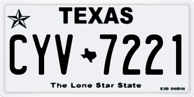 TX license plate CYV7221