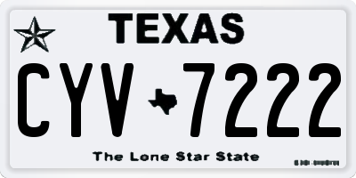 TX license plate CYV7222
