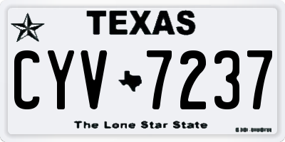TX license plate CYV7237