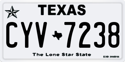 TX license plate CYV7238