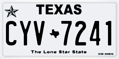 TX license plate CYV7241