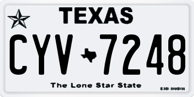 TX license plate CYV7248