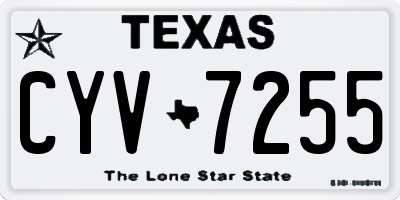 TX license plate CYV7255