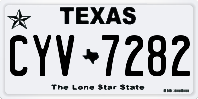 TX license plate CYV7282