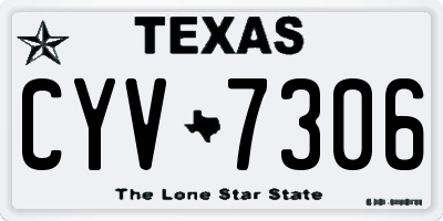 TX license plate CYV7306