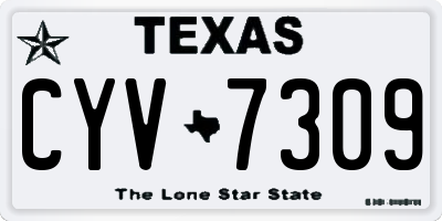 TX license plate CYV7309
