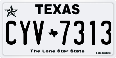 TX license plate CYV7313