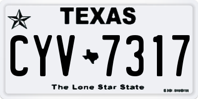 TX license plate CYV7317