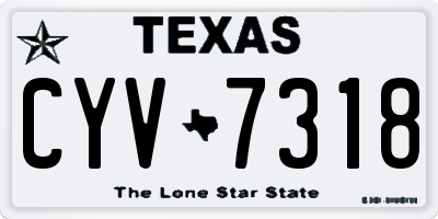 TX license plate CYV7318