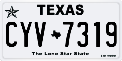 TX license plate CYV7319