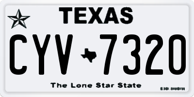 TX license plate CYV7320