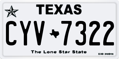 TX license plate CYV7322