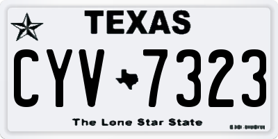 TX license plate CYV7323