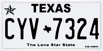 TX license plate CYV7324