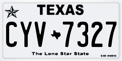 TX license plate CYV7327