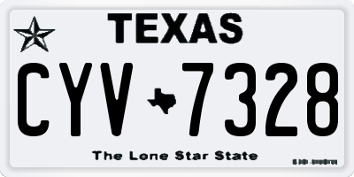 TX license plate CYV7328
