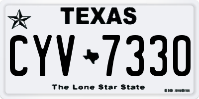 TX license plate CYV7330