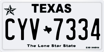 TX license plate CYV7334