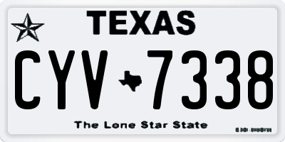 TX license plate CYV7338