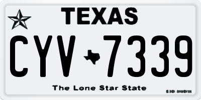 TX license plate CYV7339