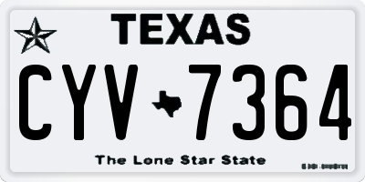 TX license plate CYV7364