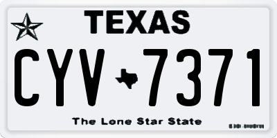 TX license plate CYV7371