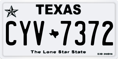 TX license plate CYV7372
