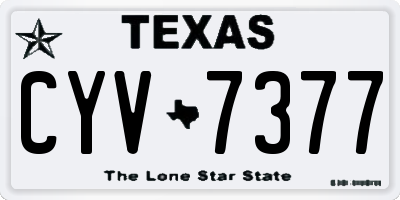 TX license plate CYV7377