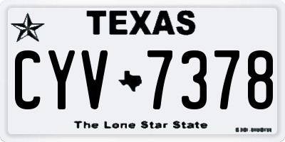 TX license plate CYV7378